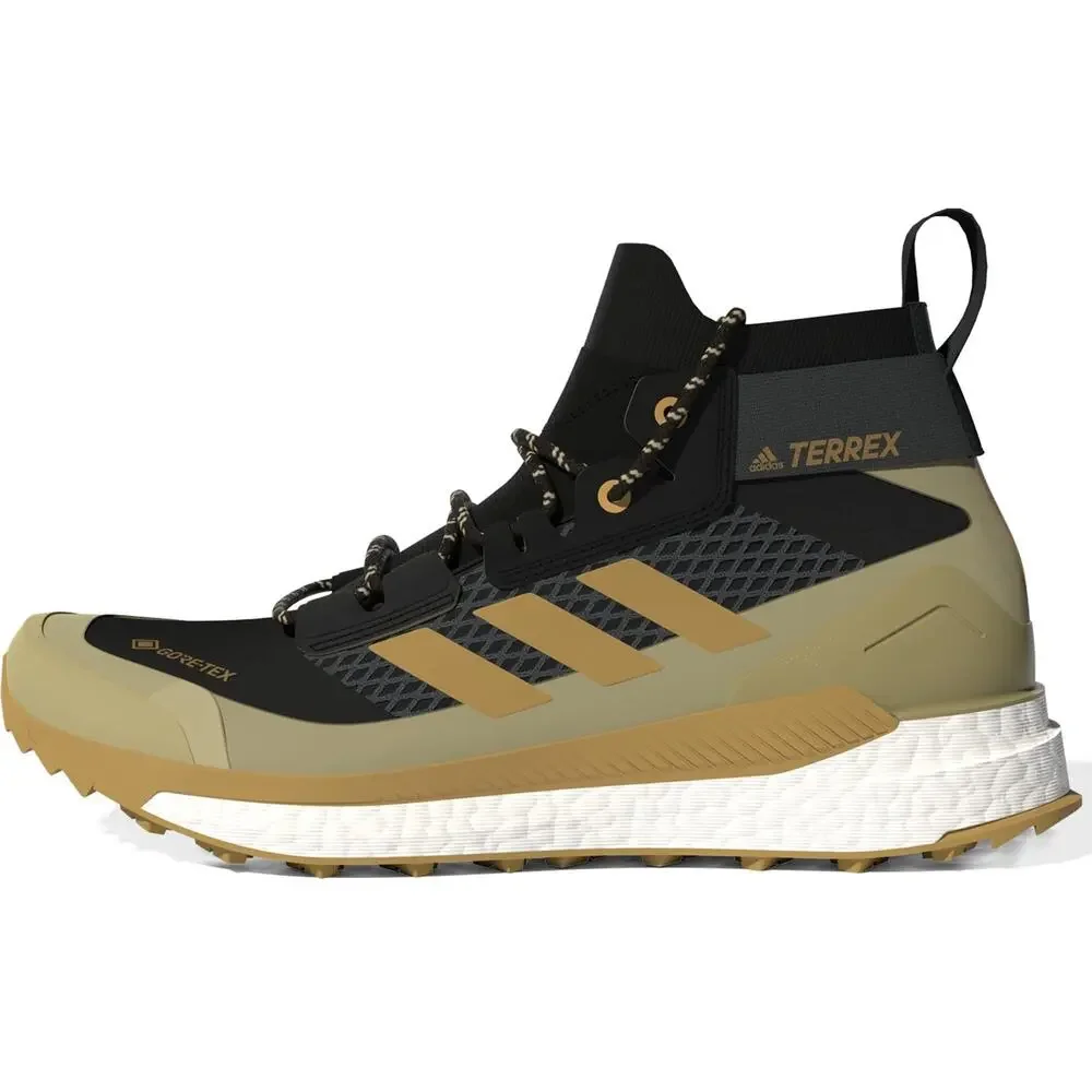 ADIDAS MEN'S TERREX FREE HIKER GORE- CORE BLACK/MESA/BEIGE TONE - 8.5